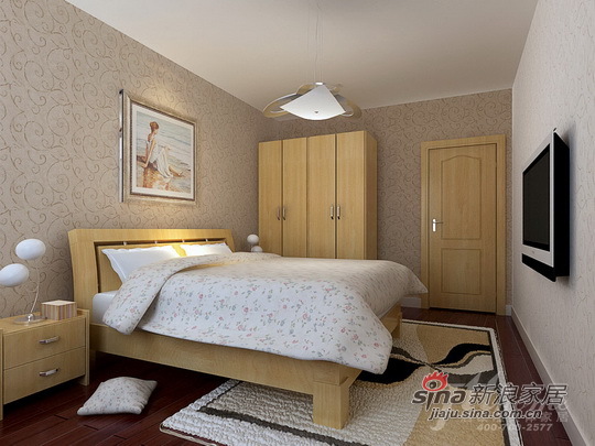 简约 三居 卧室图片来自用户2739081033在90平清新中式“粉红佳人”29的分享