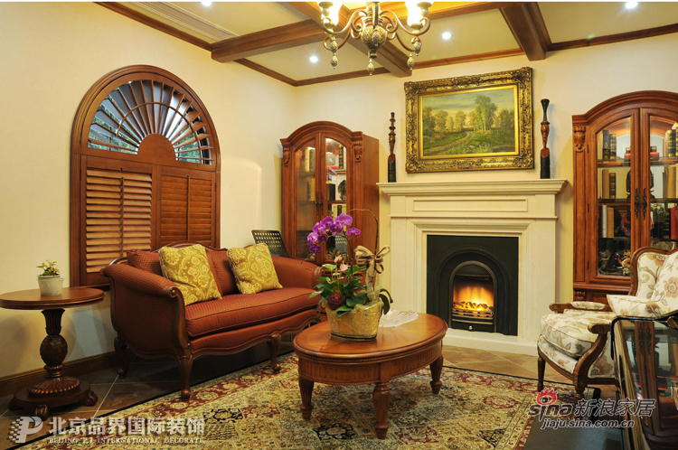 美式 别墅 客厅图片来自用户1907685403在【高清】气质156平美式乡村62的分享