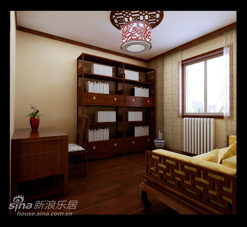 中式 二居 书房图片来自用户2740483635在现代中式65的分享