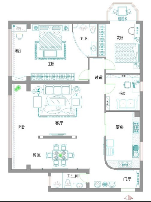 欧式 二居 其他图片来自用户2757317061在128平米简欧风格打造时尚家居46的分享