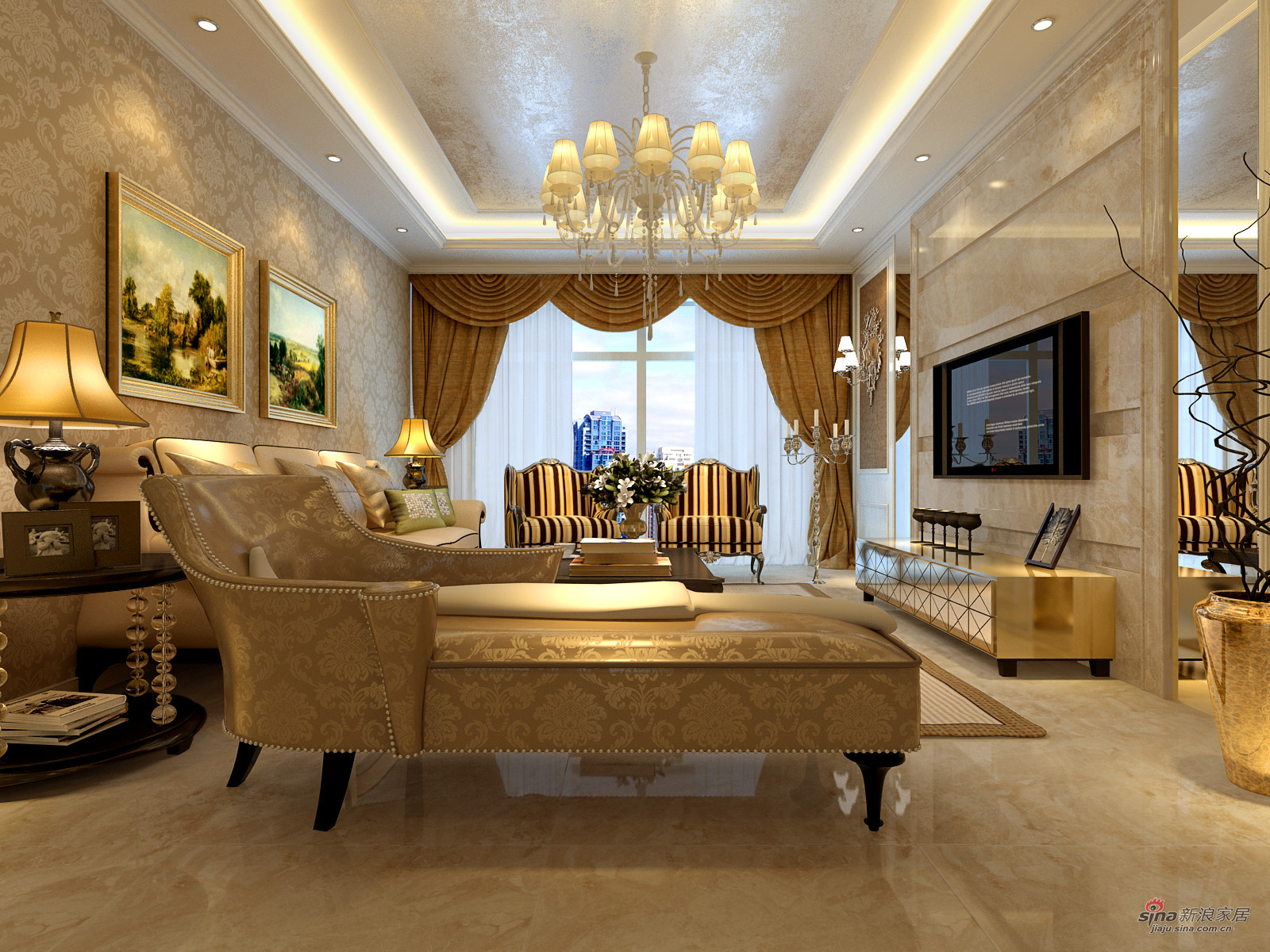 欧式 三居 客厅图片来自用户2745758987在郑州海马简约的奢华打造160主力户型32的分享