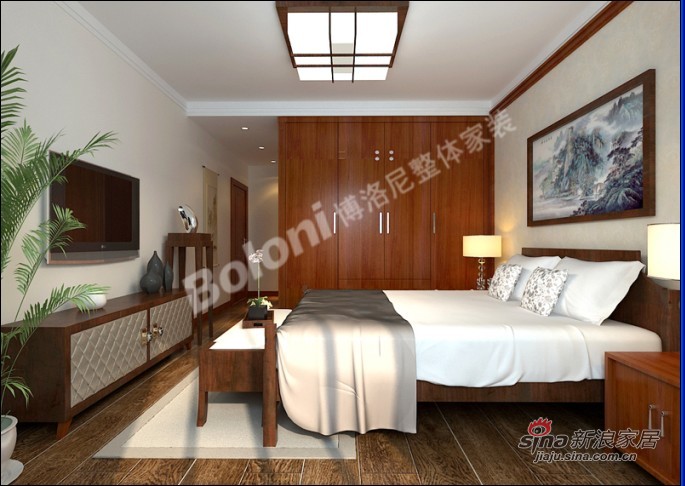 中式 三居 卧室图片来自用户1907658205在8万打造140平原香溪谷三居室44的分享