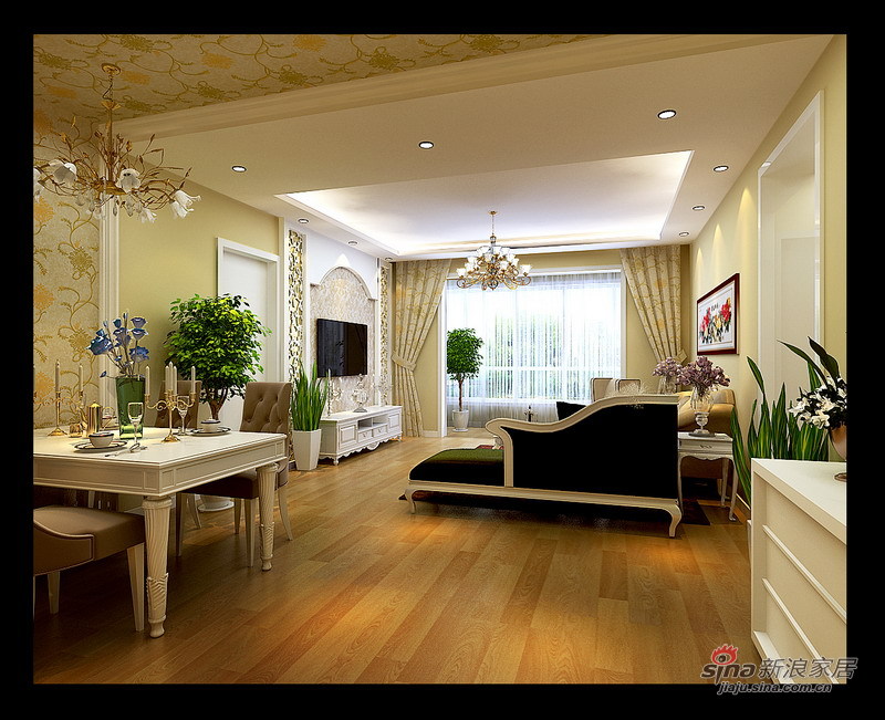 欧式 二居 客厅图片来自用户2746889121在润枫锦尚90平欧式田园设计77的分享