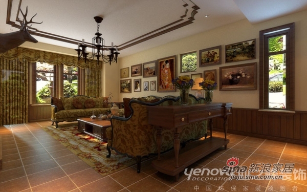 美式 别墅 客厅图片来自用户1907686233在美式怀旧 红磡领世郡别墅92的分享