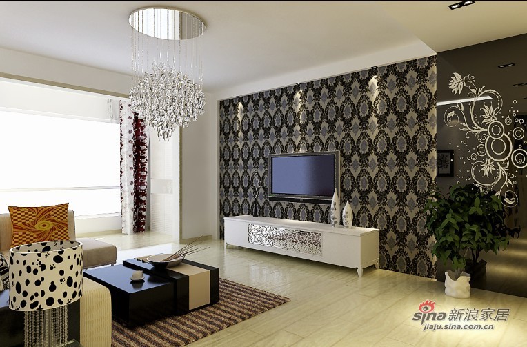 简约 一居 客厅图片来自用户2738093703在一套房子两种设计感觉之140平简约设风格方案37的分享