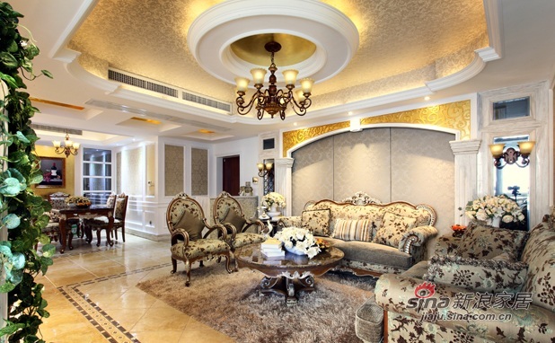 欧式 别墅 客厅图片来自用户2745758987在享受午后阳光 西式新古典31的分享