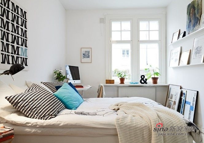 北欧 一居 卧室图片来自用户1903515612在北欧风格的白色精致小户型装修20的分享