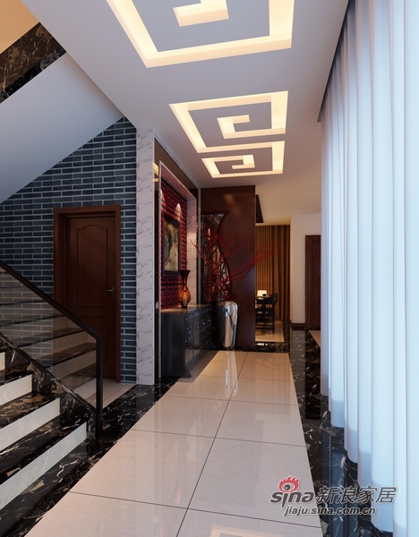 中式 别墅 楼梯图片来自用户1907659705在中西合璧造300平至尊豪宅87的分享