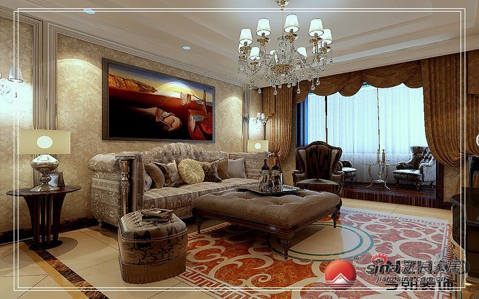 欧式 三居 客厅图片来自用户2746953981在富贵欧式温馨家40的分享