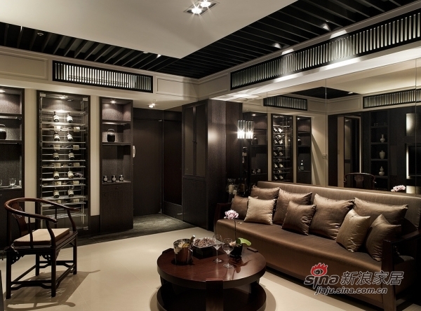 中式 三居 客厅图片来自佰辰生活装饰在单身白领120平新时尚中式3居室82的分享