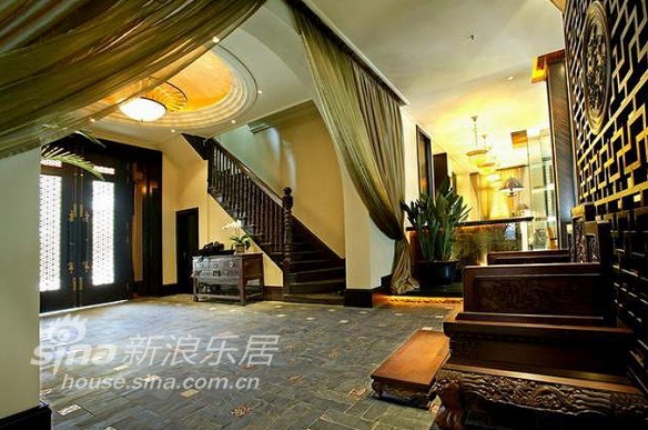 中式 别墅 客厅图片来自用户1907659705在儒雅中式与时尚简约的完美结合42的分享