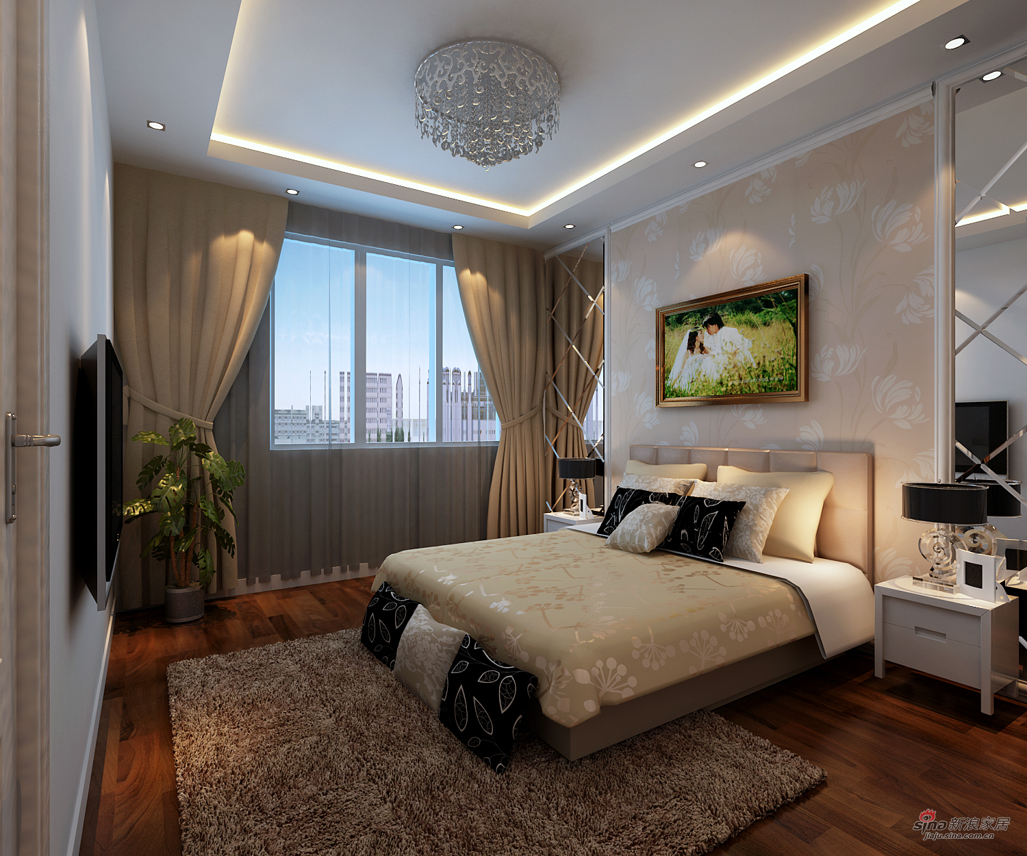 简约 三居 卧室图片来自用户2738820801在中国铁建国际城简约风格设计50的分享