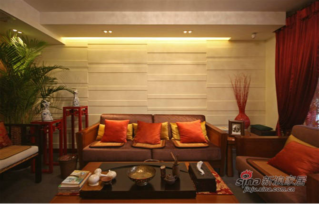 混搭 三居 客厅图片来自朗润装饰工程有限公司在112平新中式儒雅风格3居的分享