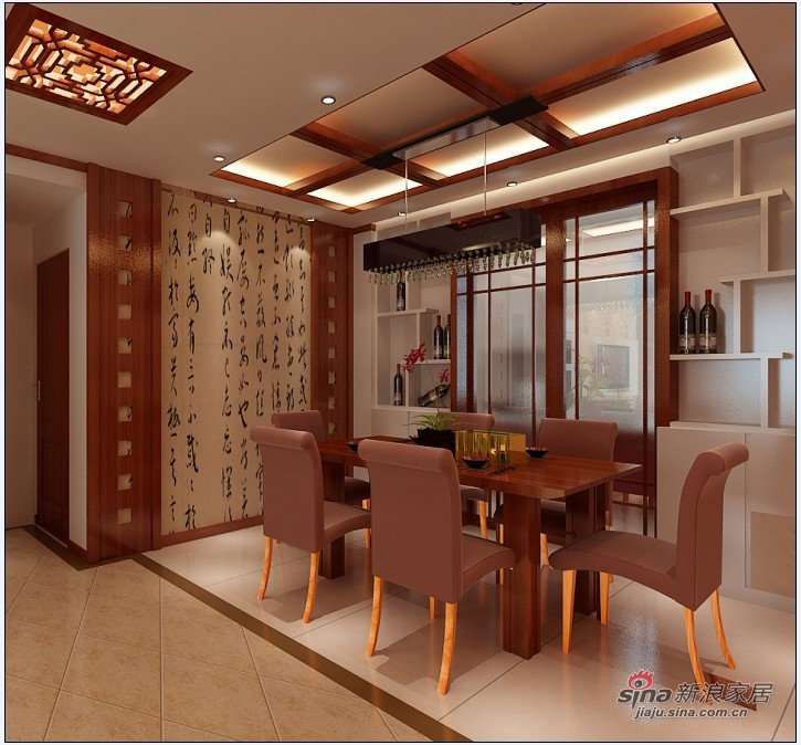 中式 二居 餐厅图片来自用户1907661335在中铁国际86平米中式装修50的分享
