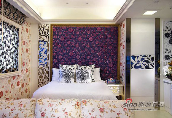 现代 一居 卧室图片来自佰辰生活装饰在49平粉红世界完美单身生活32的分享
