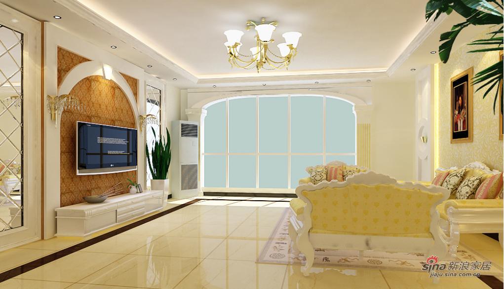 欧式 别墅 客厅图片来自用户2772873991在打造太阳宫180平米现代欧式家装设计84的分享