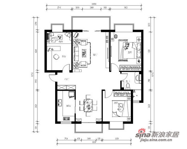 现代 三居 客厅图片来自用户2771251863在7.6万元装扮简介明快温馨的三居室69的分享