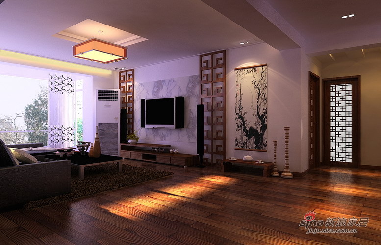 中式 二居 客厅图片来自用户1907661335在90平小家新感觉 最炫中式风让你眼前一亮85的分享