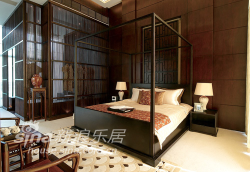 中式 别墅 卧室图片来自wulijuan_16在春亭装潢 新中式滨海御庭T1型别墅67的分享