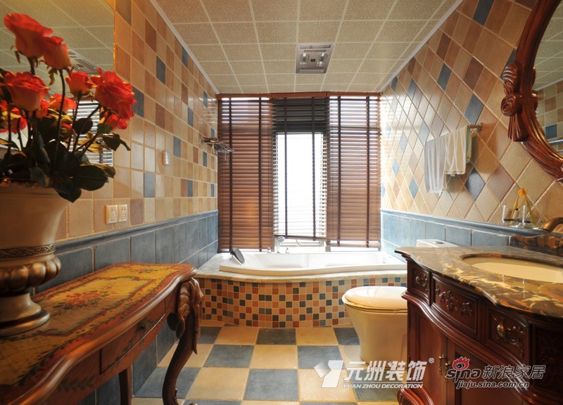 田园 三居 卫生间图片来自用户2737946093在北京白领 三居室美式乡村田园82的分享