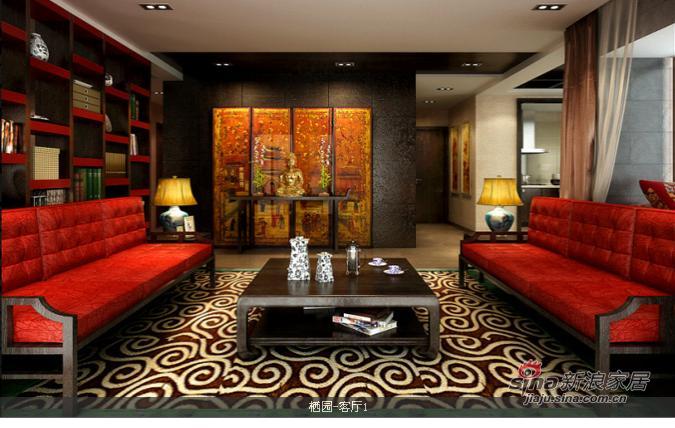 中式 四居 客厅图片来自用户1907696363在175平-精美红中式豪宅设计爆光66的分享