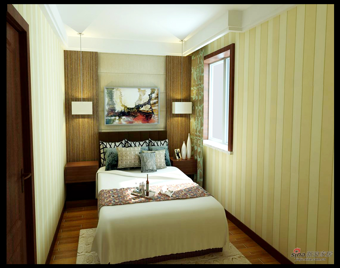简约 二居 卧室图片来自用户2739081033在90平米现代温馨风格51的分享