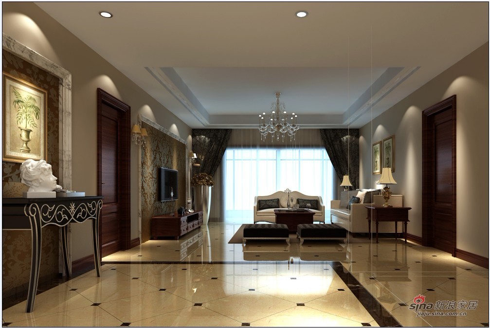 欧式 三居 客厅图片来自用户2745758987在140平米简欧设计舒适大方家居40的分享