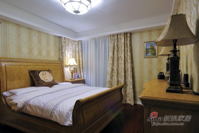 美式 三居 卧室图片来自用户1907685403在150平米美式乡村大三房38的分享