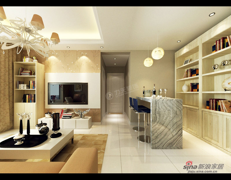 简约 一居 客厅图片来自阳光力天装饰在华城佳苑70㎡ 现代简约 一室一厅一厨一卫98的分享