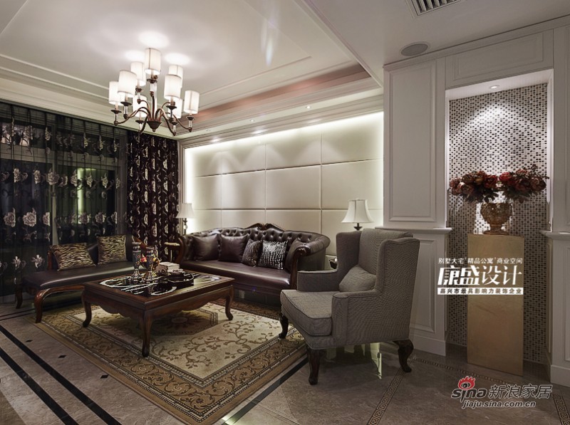 欧式 三居 客厅图片来自用户2746948411在【高清】120平大气奢华欧式风格样板间17的分享