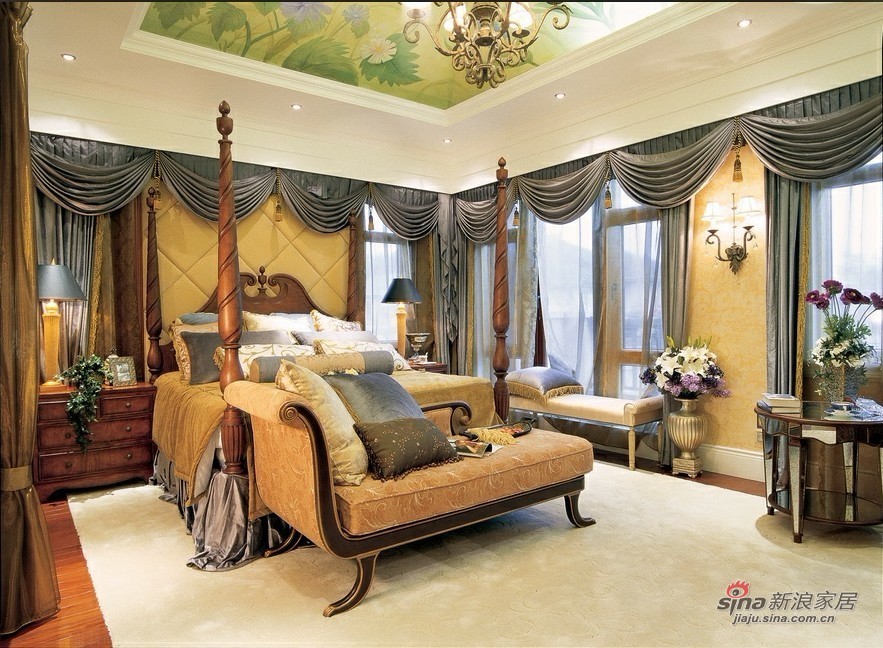 美式 三居 卧室图片来自用户1907686233在18.5万打造龙湾别墅豪华210平3居27的分享