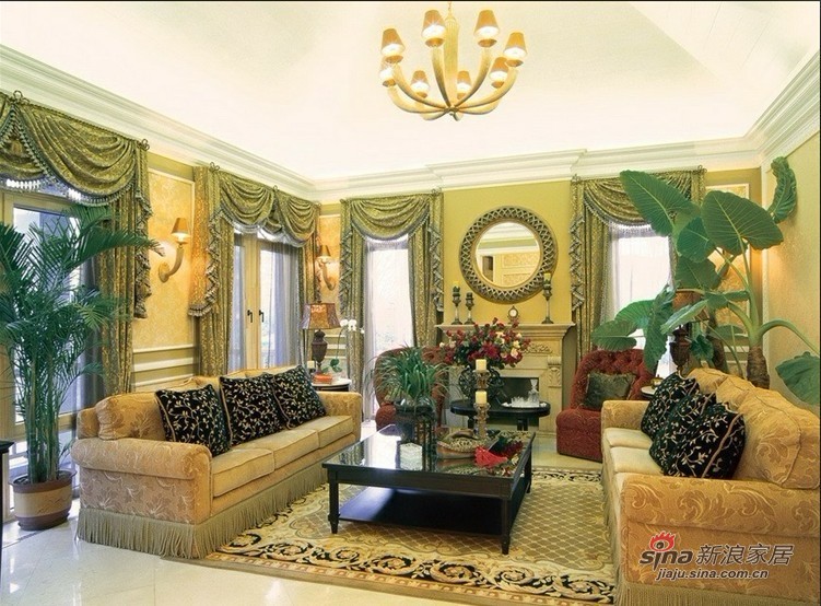 美式 复式 客厅图片来自用户1907685403在13.5万打造186平豪华3居22的分享