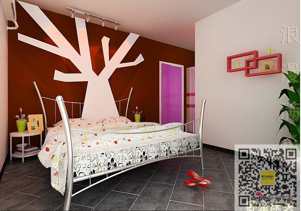 简约 二居 卧室图片来自用户2738813661在现代简约两居室浪漫满巢56的分享