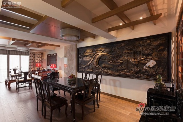 中式 三居 客厅图片来自幸福空间在115平老屋翻新呈现中国风49的分享