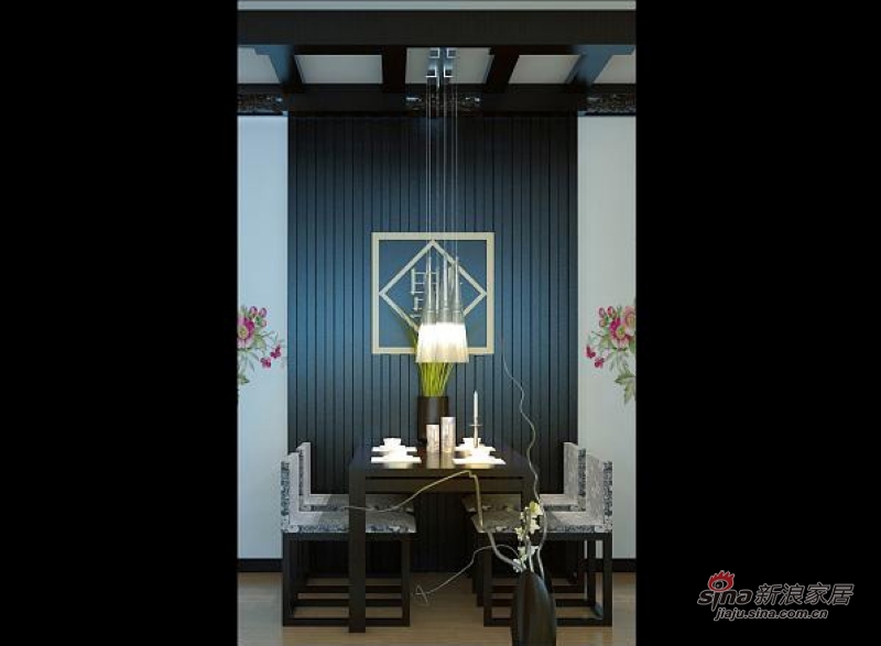 中式 三居 餐厅图片来自用户1907658205在6万打造京南一品新中式风格三居室21的分享