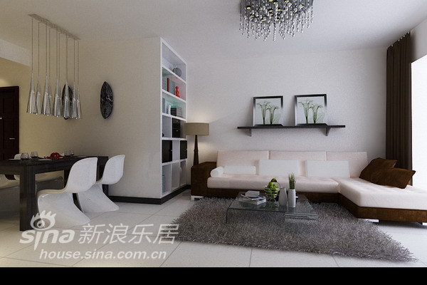 简约 一居 客厅图片来自用户2739081033在精致清新白色调家居83的分享