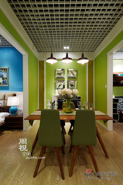 混搭 二居 餐厅图片来自杭州周视空间设计机构在【高清】90平色彩软装