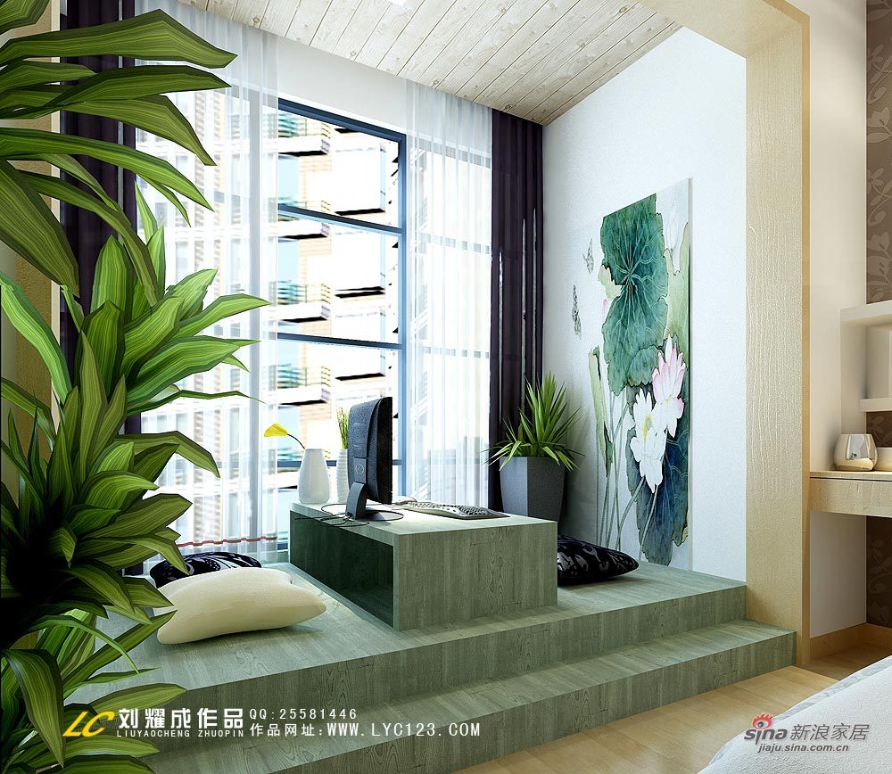 简约 二居 书房图片来自用户2738820801在湘江世纪城样板间38的分享