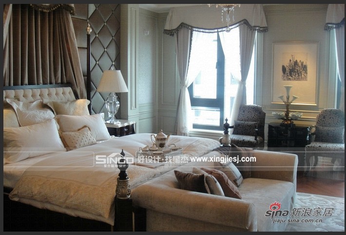 美式 别墅 卧室图片来自用户1907685403在奢华高贵-海派生活49的分享