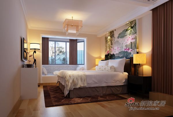 中式 三居 卧室图片来自用户1907659705在潘家园二手房改造90+60平米新中式设计67的分享