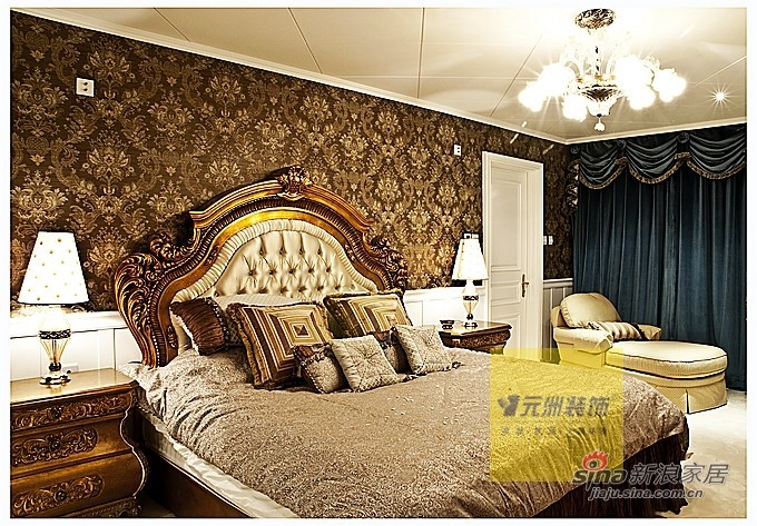 欧式 三居 卧室图片来自用户2746889121在奢华欧式元洲装饰案例84的分享