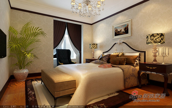 欧式 二居 卧室图片来自用户2772873991在【多图】中海城102平的欧式风格73的分享