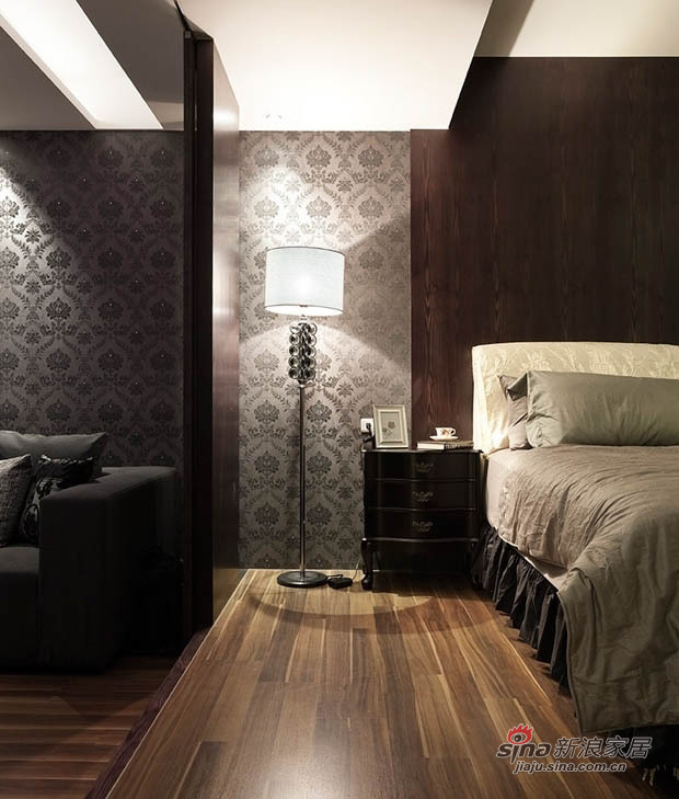 现代 三居 卧室图片来自佰辰生活装饰在9万打造110平黑白层次现代居85的分享