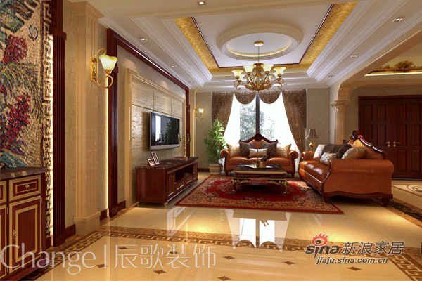 欧式 别墅 客厅图片来自用户2746869241在唯美奢华欧式风格豪宅35的分享
