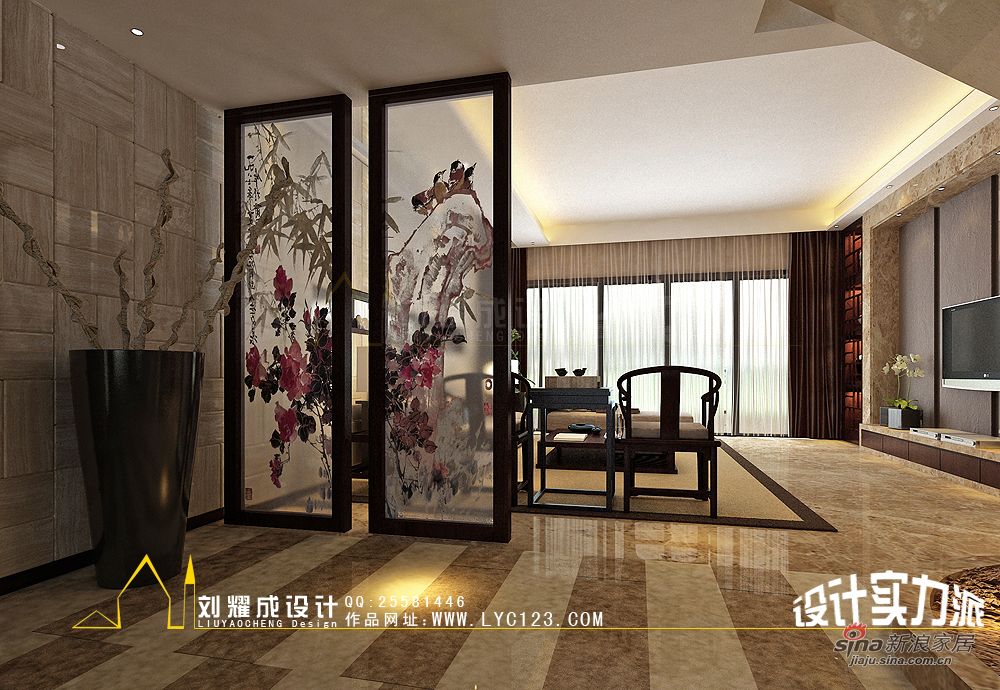 中式 复式 客厅图片来自用户1907658205在【高清】新中式的贵族复兴300平复式楼30的分享