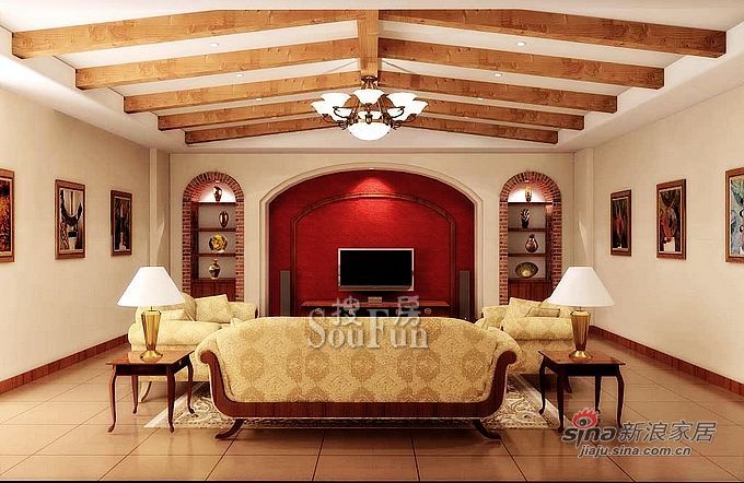 混搭 别墅 客厅图片来自用户1907689327在260平米混搭美家 奢华风格17的分享