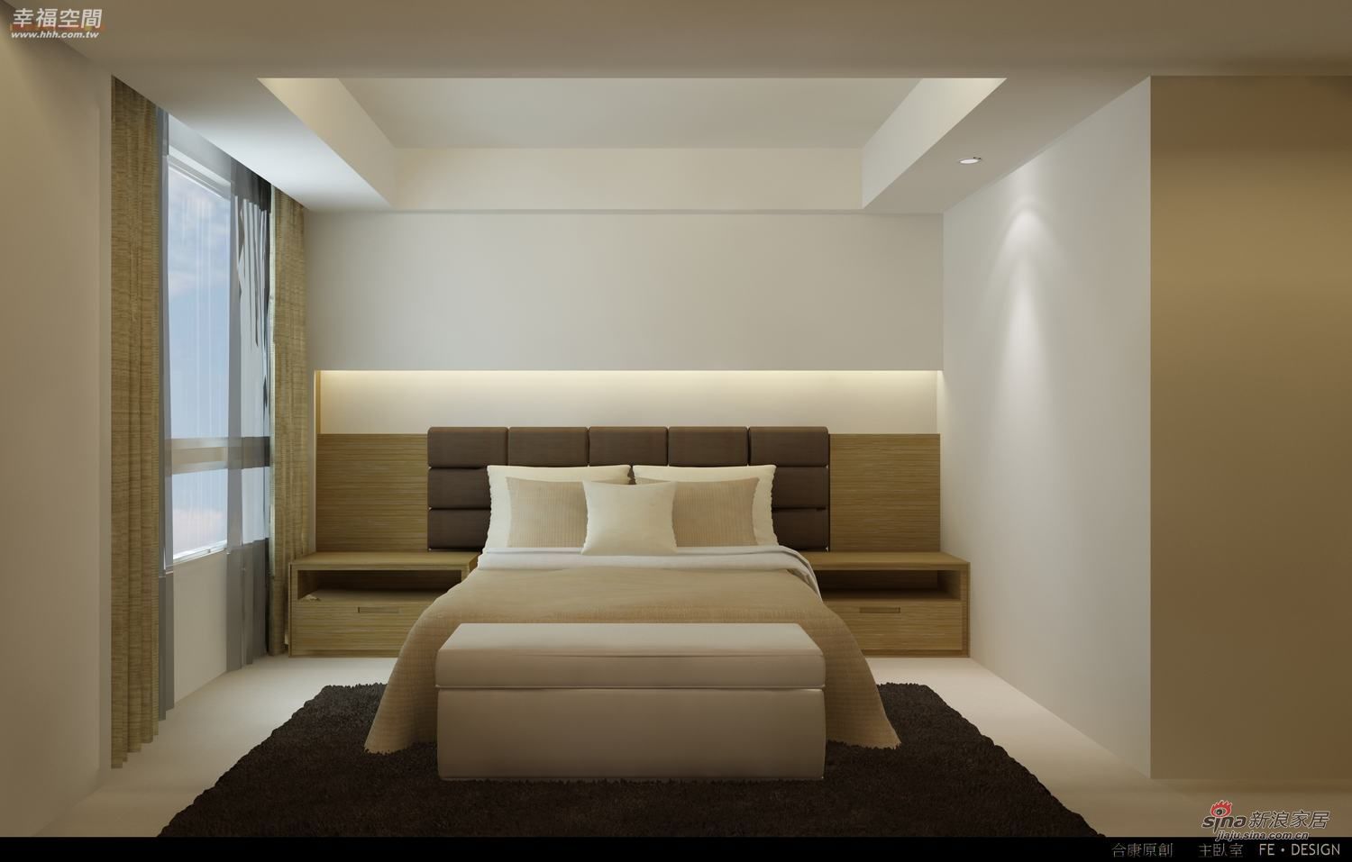 简约 三居 卧室图片来自幸福空间在【高清】65平方米现代幸福美居48的分享