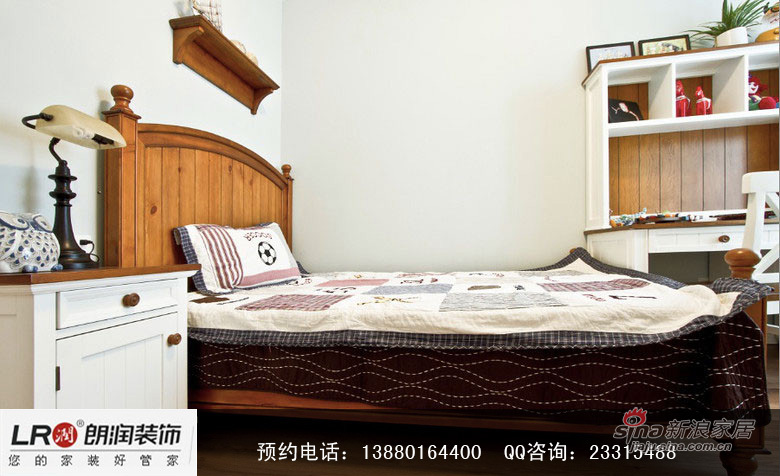 美式 三居 卧室图片来自装修微日记在【高清】92平浪漫舒适并重美式居92的分享