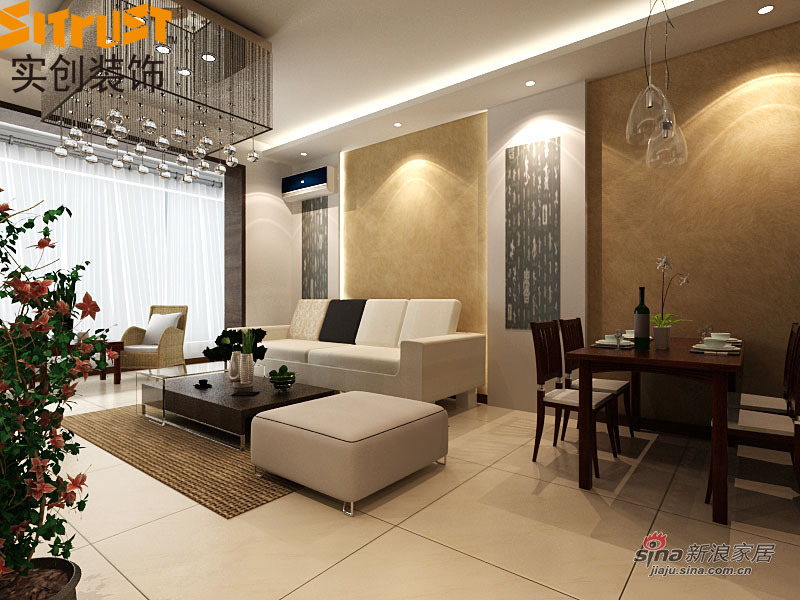 中式 二居 客厅图片来自用户1907658205在功能化现代中式风格营造出温馨舒适两居室44的分享