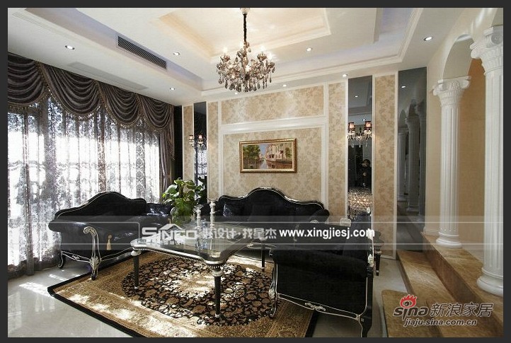 欧式 别墅 客厅图片来自用户2746869241在怀古的浪漫情怀 优雅华丽的空间48的分享